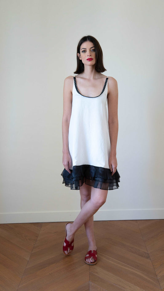 Linen Dress with Ruffles Léa